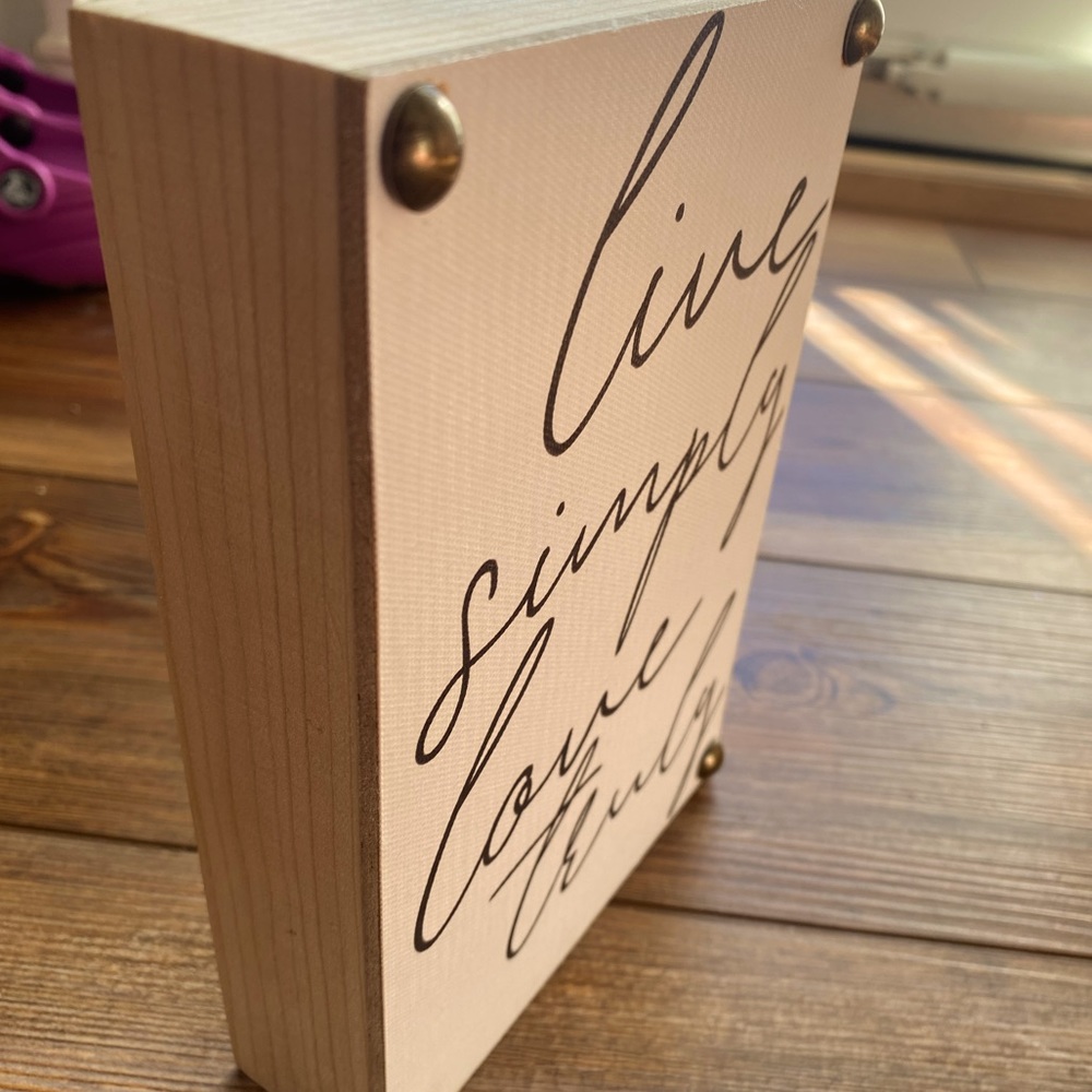 Live Simply Love Truly Sign - 5”x7” NWOT - Picture 3 of 4